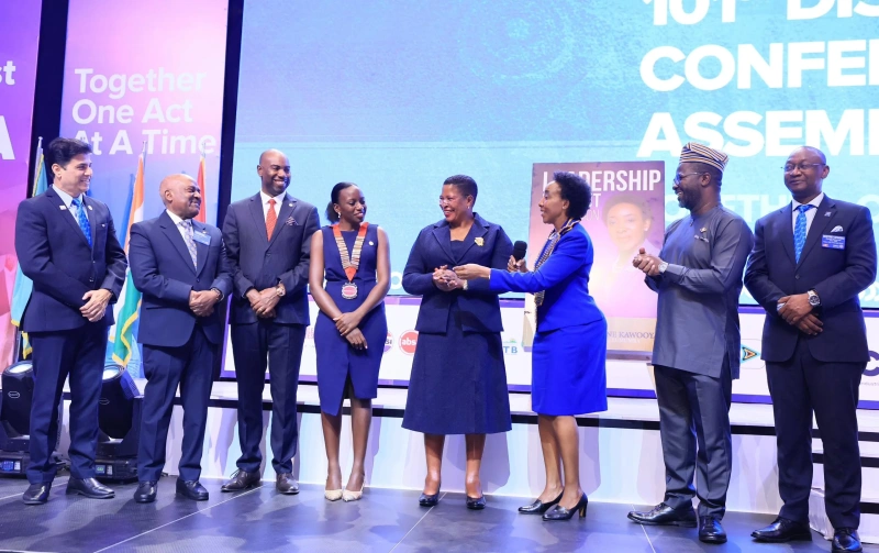 Speaker Among  calls for stronger partnerships as she is inducted into Rotary - Kampala Media TV News Story